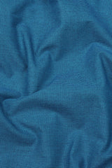 Royal Blue Houndstooth Cotton Shirt