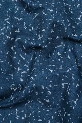 Blue With Gray Sprinkle Printed Shirt
