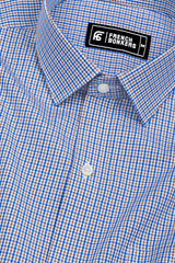 Atlantic Blue with brown Gingham Check Shirt