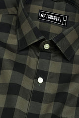 Virgo Green Sudoku Cotton Check Shirt
