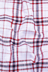 Caramine White with Red Windowpane Check Shirt
