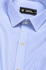 Frost Whisper Lavender Blue Cotton Printed Shirt