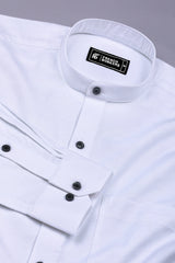 Vanilla White Oxford Solid Cotton Shirt
