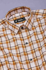Axvero Brown Multi-Tone Check Cotton Shirt