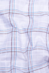 Velmond White with Multi-Line Check Cotton Shirt