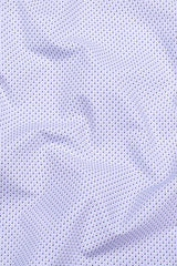 Twilight Drizzle White with Blue Printed Cotton Shirt