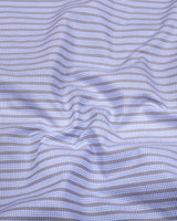 Walen Blue With Gray Stripe Premium Giza Shirt