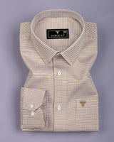 Laven Cream Jacquard Premium Giza Shirt