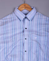 Brizon Blue Stripe Oxford Cotton Formal Shirt