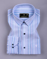 Brizon Blue Stripe Oxford Cotton Formal Shirt