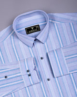 Brizon Blue Stripe Oxford Cotton Formal Shirt