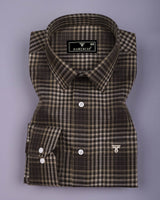 Mavon Brown Check Brushed Cotton Shirt
