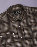 Mavon Brown Check Brushed Cotton Shirt