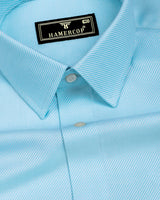 Cinchona AquaBlue Solid Premium Giza Cotton Shirt
