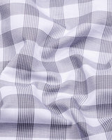 Marell Gray With White Check Premium Giza Shirt