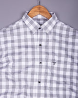 Marell Gray With White Check Premium Giza Shirt