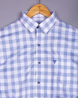 Marell Blue With White Check Premium Giza Shirt