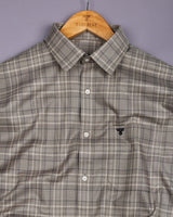 Rovia Green With Black Check Premium Giza Shirt