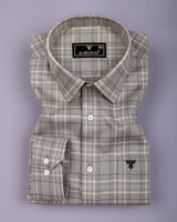 Rovia Green With Black Check Premium Giza Shirt