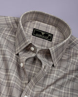 Rovia Green With Black Check Premium Giza Shirt