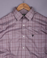 Rovia Onion Pink With Black Check Premium Giza Shirt