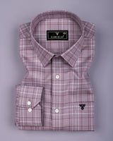 Rovia Onion Pink With Black Check Premium Giza Shirt