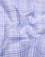 Rovia Blue With White Check Premium Giza Shirt