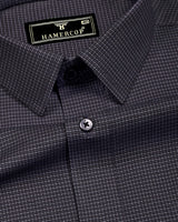 Volka Black Jacquard Dobby Cotton Shirt