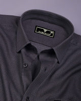 Volka Black Jacquard Dobby Cotton Shirt