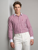 Eternity Red With White Stripe Premium Giza Designer Shirt