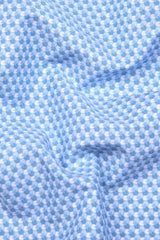 Orbix Sky Multicolor Micro Circle Printed Cotton Shirt