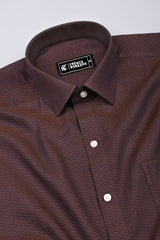 Brunex Brown with Golden Striped Cotton Shirt