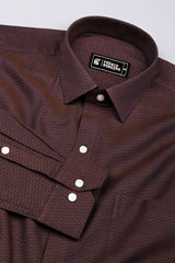 Brunex Brown with Golden Striped Cotton Shirt