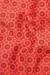 Rust Orange Mehndi Art Cotton Shirt