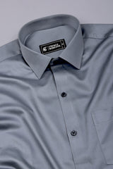 Cloud Grey Solid Cotton Shirt