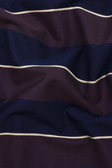 Kelvon Brown and Blue Broad Stripe Cotton Shirt