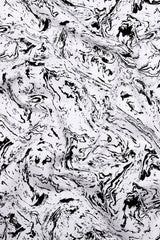 Swirl White with black marble marble Printed Cotton Shirt