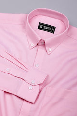Arctic Pastel Pink Solid Oxford Cotton Shirt
