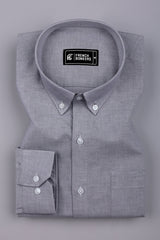 Arctic Bright grey Oxford Cotton Shirt