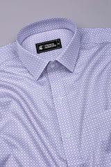 Periwinkle Purple Printed Cotton Shirt