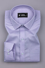 Periwinkle Purple Printed Cotton Shirt