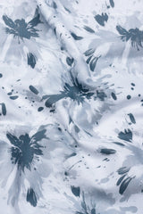 Anchor Grey With White Printed Cotton Shirt