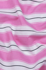 Crisin Pink With White Stripe Cotton Shirt