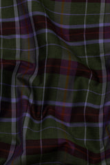Moss Green With Purple Check Dobby Cotton Shirt