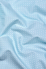 Light Sea Green Printed Cotton Shirt
