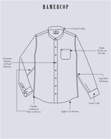 Green Oval Jacquard Pattern Premium Cotton Shirt