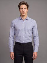 Destiny Light Gray With White Stripe Premium Giza Shirt