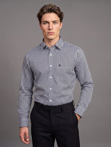 Destiny Black With White Stripe Premium Giza Designer Shirt