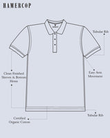 Slice White Multicolor Knitted Cotton Polo T-Shirt