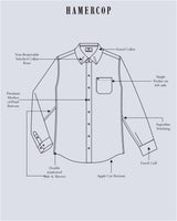 Drelon Blue Dobby Solid Premium Giza Shirt